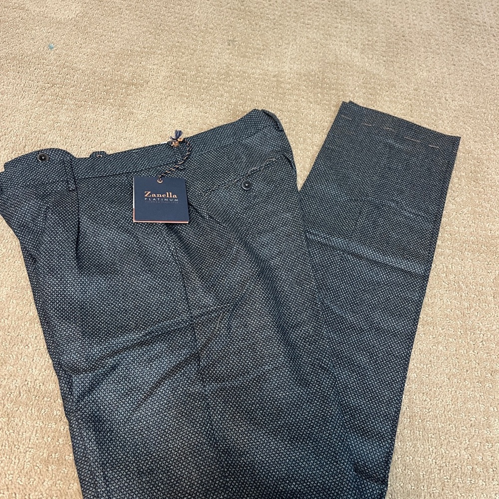 Zanella Men's Patterned Navy Pants